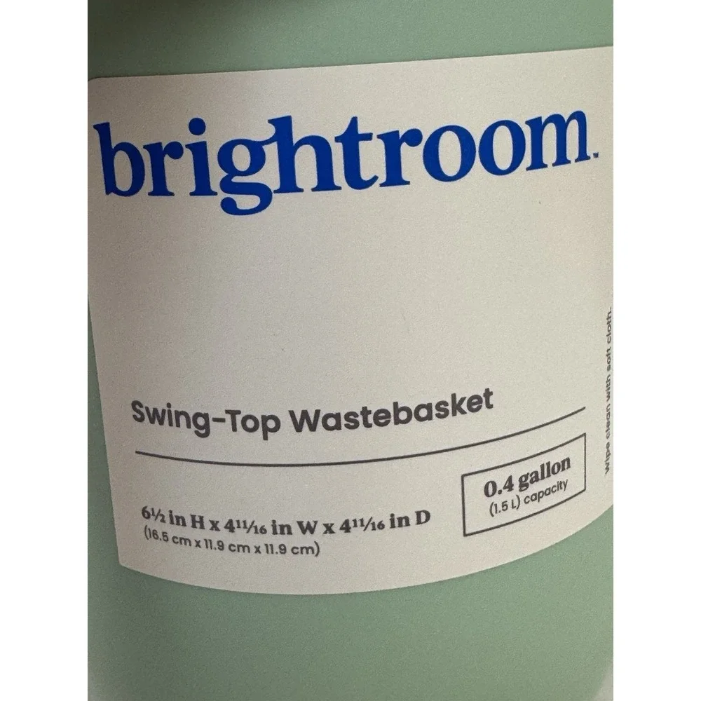 Mini Wastebasket  Swing-Top 0.4 Gallon For Desk 6.5